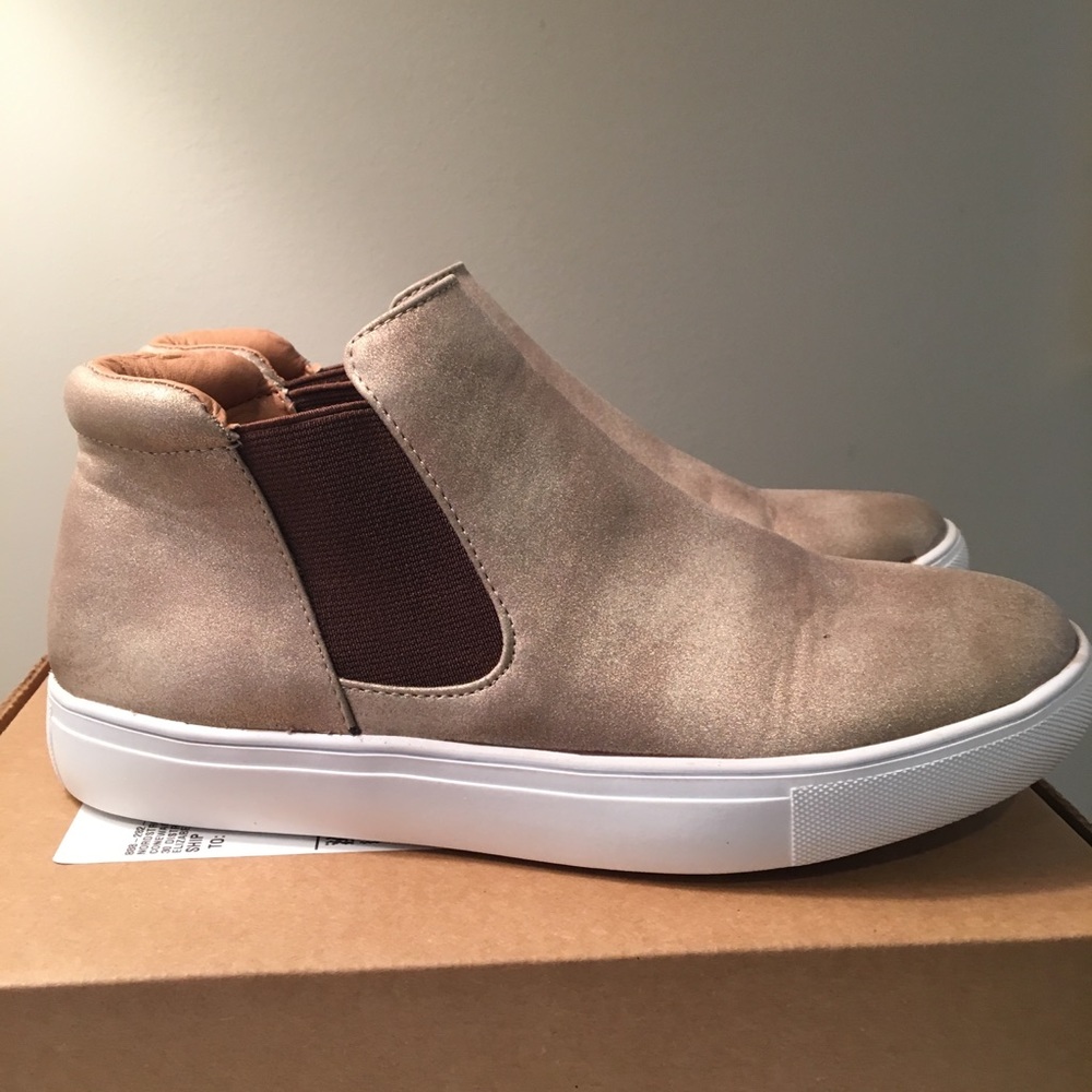 COCONUTS by Matisse gold sneakers WORN ONCE